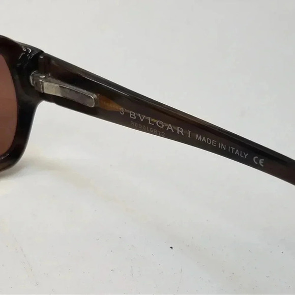 Bvlgari Eyewear 3 Rectangle Sunglasses Brown - Picture 7 of 8